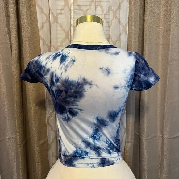 Tie-Dye Blue Women's Top - Picture 2 of 3